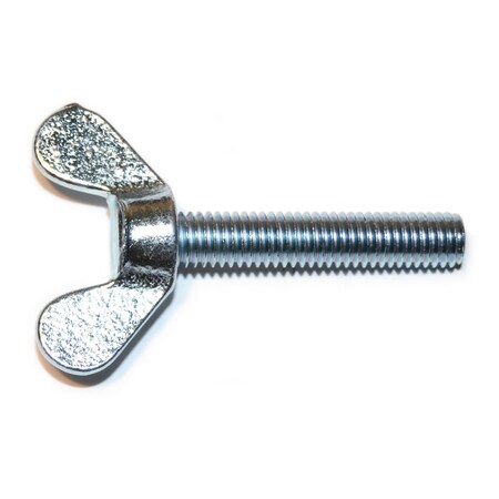 Midwest Fastener Thumb Screw, M1.25 Thread Size, Zinc Plated Steel, 40 mm Lg, 4 PK 31377